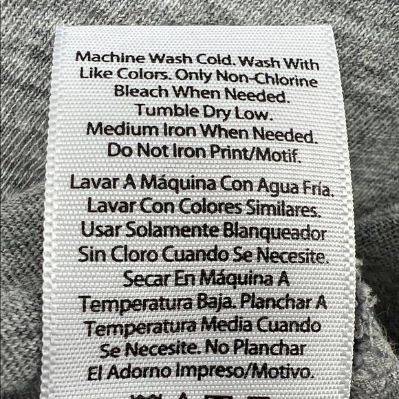 Time and Tru Charcoal Heather 100% Cotton Long Sleeve Top Size S - Picture 10 of 14